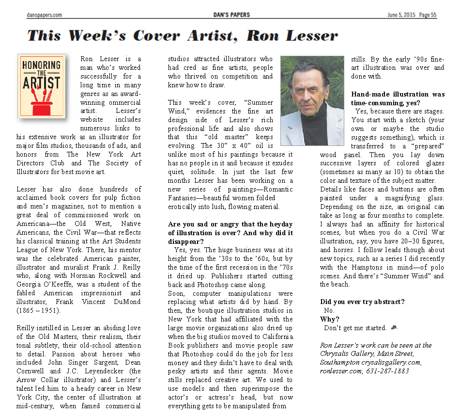 Dan's Papers  Interview With Ron Lesser - June 2015